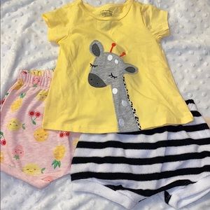 First Impressions baby girl top and shorts NWT